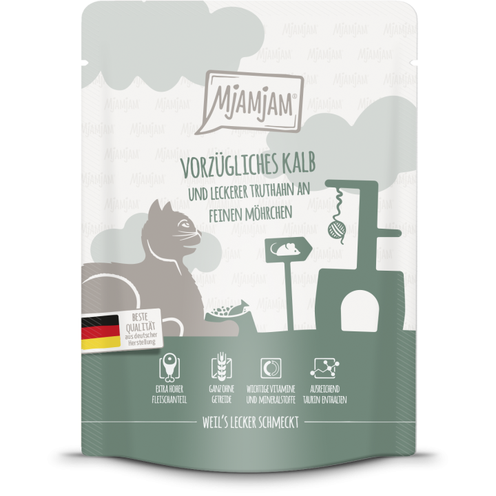 Mjamjam Kalb, Truthahn und Möhrchen Portionsbeutel - 300 g