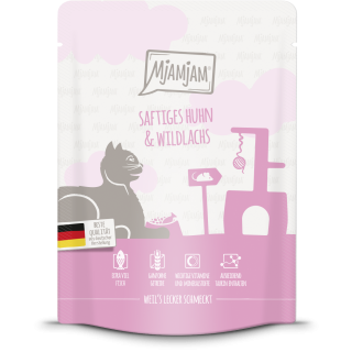 Mjamjam Huhn und Wildlachs Portionsbeutel - 300 g