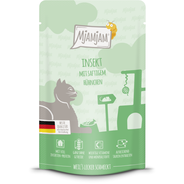 Mjamjam Insekt und Hühnchen Portionsbeutel - 125 g