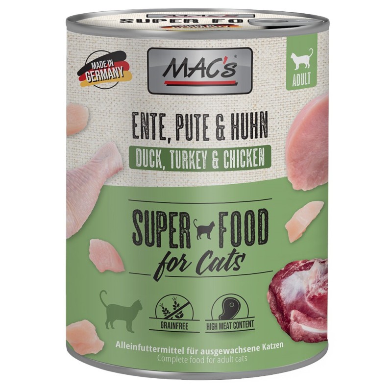 MAC´s Cat 6 x 800 g - Ente, Pute, Huhn