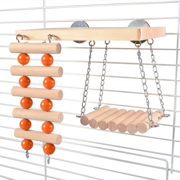 Duvoplus Kletter- und Schaukelspielplatz aus Holz - 1 Stk