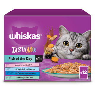 Whiskas Multipack 12x85g Tasty Mix Fish of the Day in Sauce - 1.020 g