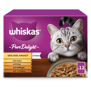 Whiskas Multipack 12x85g Pure Delight Geflügel Ragout in Gelee - 1.020 g