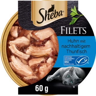 Sheba Filets Huhn mit nachhaltigem Thunfisch - 60 g