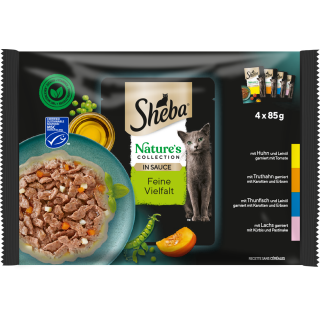 Sheba Frischebeutel Nature's Collection in Sauce Feine Vielfalt 4x85g - 340 g