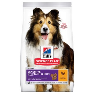 Sparpaket Hill's Science Plan 2 x Großgebinde - Sensitive Stomach & Skin Medium Chicken (2 x 14 kg)