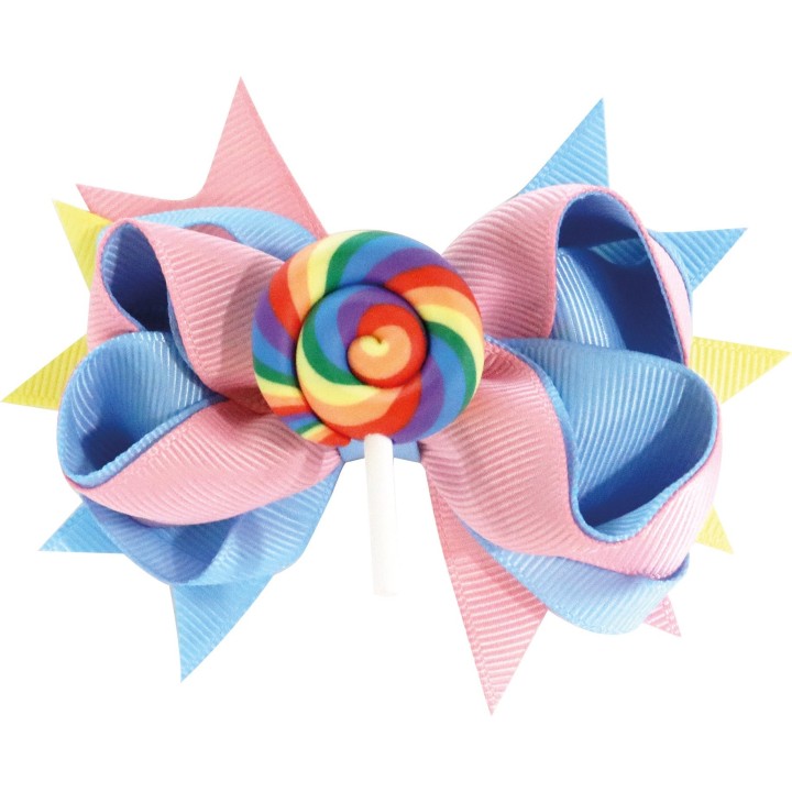 Croci Schleife mit Clip Sweety Rosa 10 x 7 cm - 1 Stk