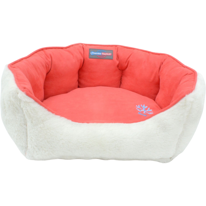 ThermoSwitch ANDROS Hundebett koralle/creme - S