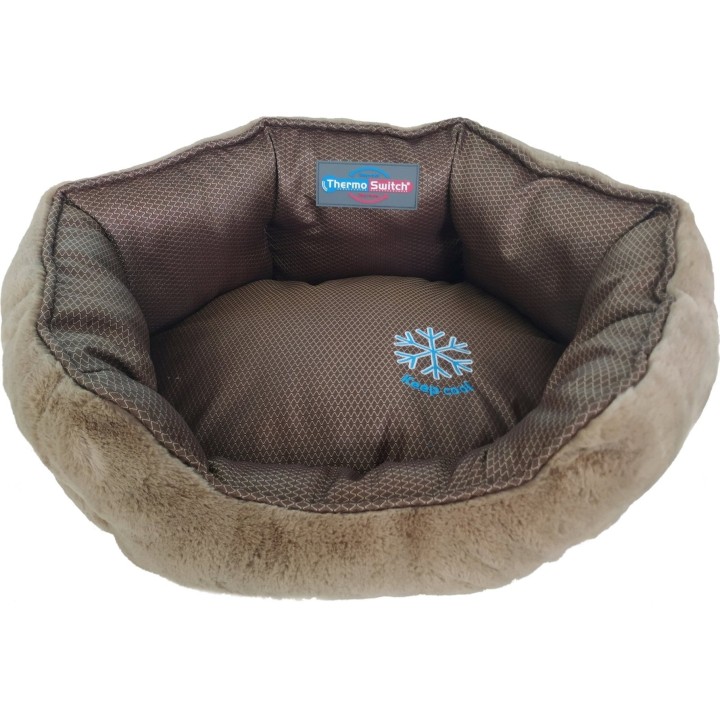 ThermoSwitch SANTORINI Hundebett S braun/mokka - S