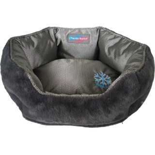 ThermoSwitch SANTORINI Hundebett S silber/grau - S