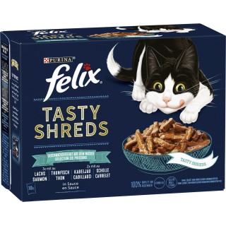 Felix Tasty Shreds Geschmacksvielfalt aus dem Wasser 10x80g - 800 g