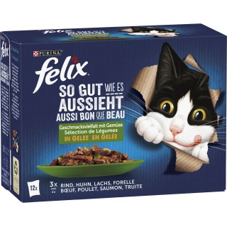 Felix So gut wie es aussieht Gemischte Vielfalt mit Gemüse 12x85g - 1.020 g