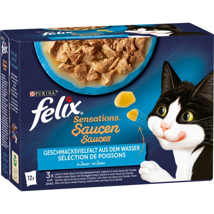 Felix Sensations Saucen Geschmacksvielfalt aus dem Wasser 12x85g - 1.020 g