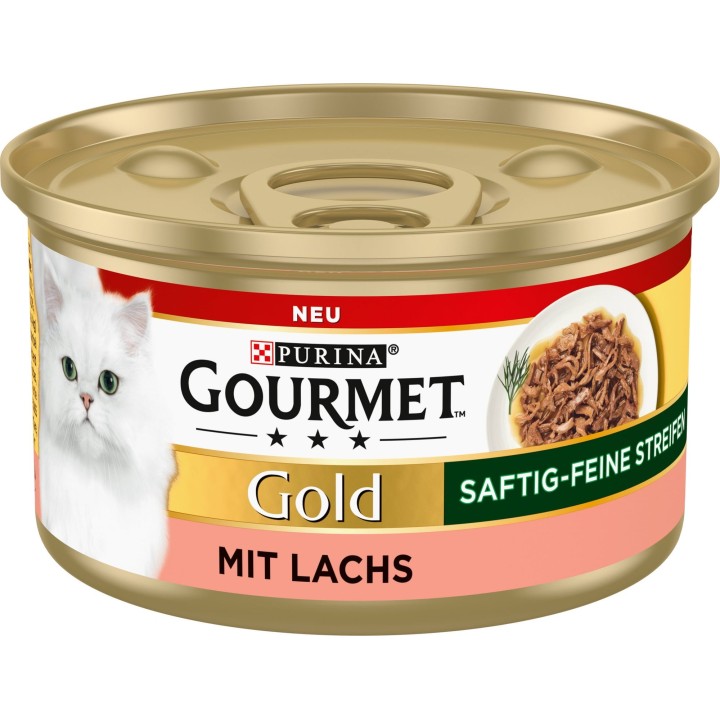 Gourmet Gold Saftig-Feine Streifen mit Lachs - 85 g