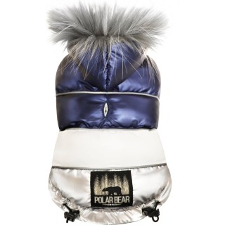 Croci Wattierte Jacke Polar Bear Blau - 50 cm