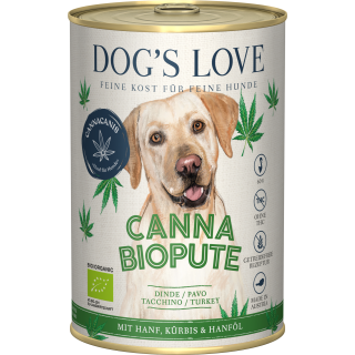 DOG'S LOVE Canna BIO Pute mit Hanf , 400 g - 400 g