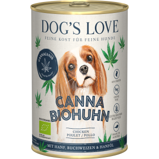 DOG'S LOVE Canna BIO Huhn mit Hanf , 400 g - 400 g