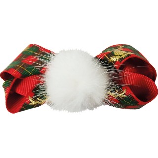 Croci XMAS Fluffy Masche mit Clip 2 Stk. - 1 Set