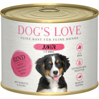 DOG'S LOVE Junior Rind - 200 g