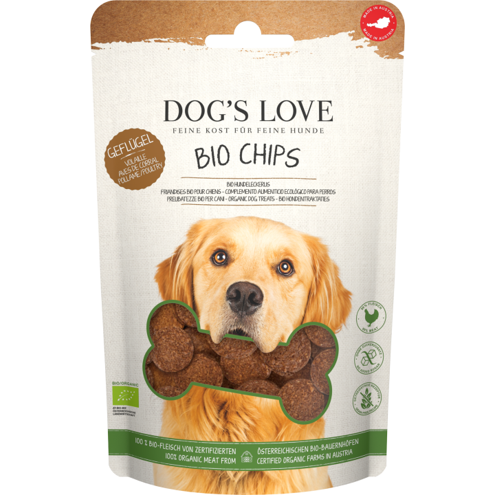 DOG'S LOVE Chips BIO Geflügel - 150 g