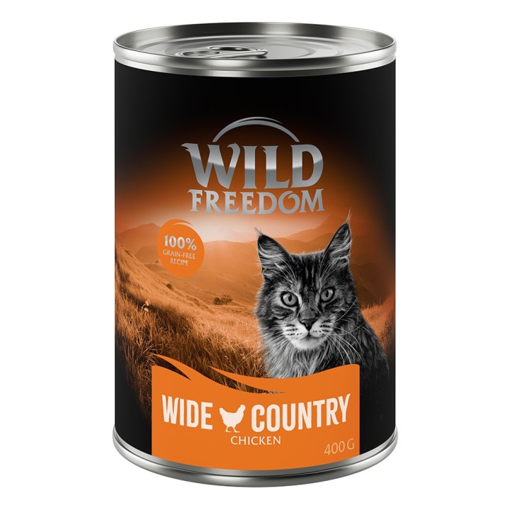 Wild Freedom Adult 6 x 400 g - getreidefreie Rezeptur - Wide Country - Huhn pur