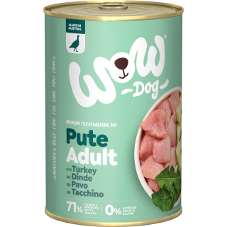 WOW ADULT mit Pute, Zucchini + Löwenzahn - 400 g