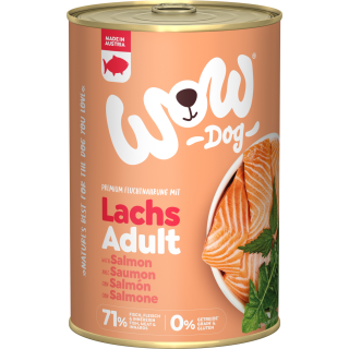 WOW ADULT mit Lachs, Löwenzahn + Brennnessel - 400 g