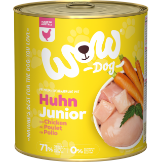 WOW JUNIOR mit Huhn, Karotte + Brennnessel - 800 g