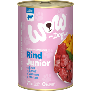 WOW JUNIOR mit Rind, Kürbis + Brennnessel - 400 g