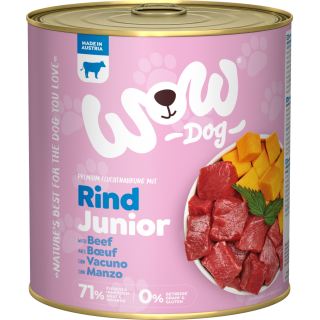 WOW JUNIOR mit Rind, Kürbis + Brennnessel - 800 g