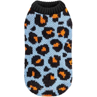 Croci Pullover Cheetah Spot Hellblau - 30 cm