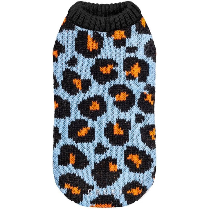 Croci Pullover Cheetah Spot Hellblau - 30 cm