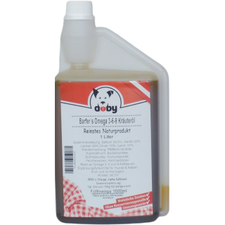 Doby Barfers Omega 3-6-9 Kräuteröl - 1 Liter