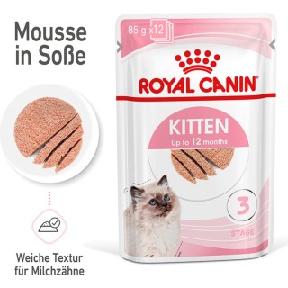 Royal Canin Kitten Nassfutter als Mousse 12x85 g - 1.020 g