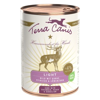 Terra Canis Light 6 x 400 g - Wild mit Gurke, Pfirsich und Löwenzahn