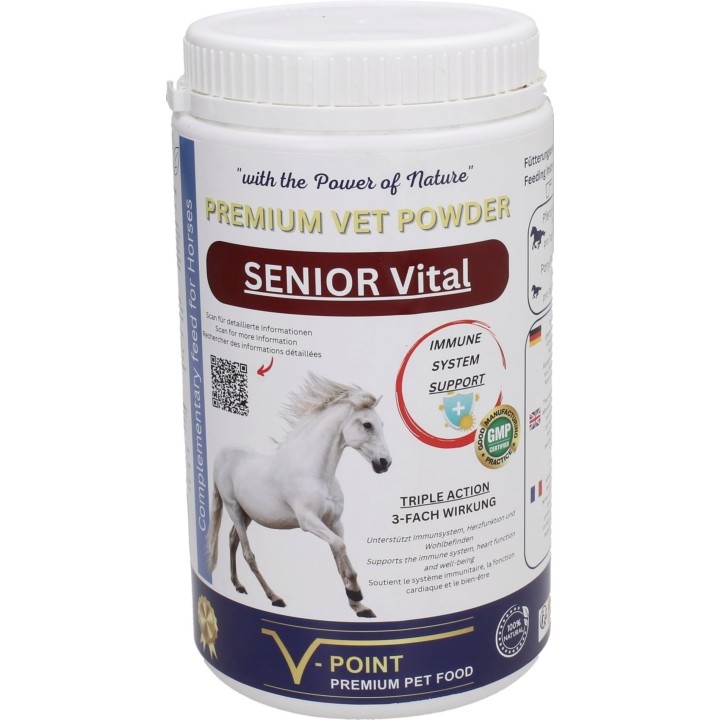 V-POINT Senior Vital - Premium Kräuterpulver für Pferde - 500 g