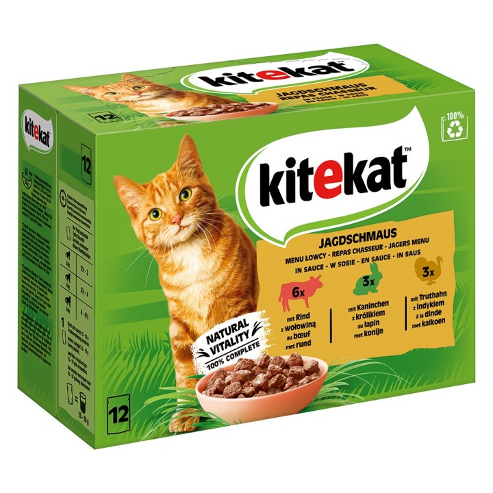 Kitekat Frischebeutel 48 x 85 g - Jagdschmaus in Sauce