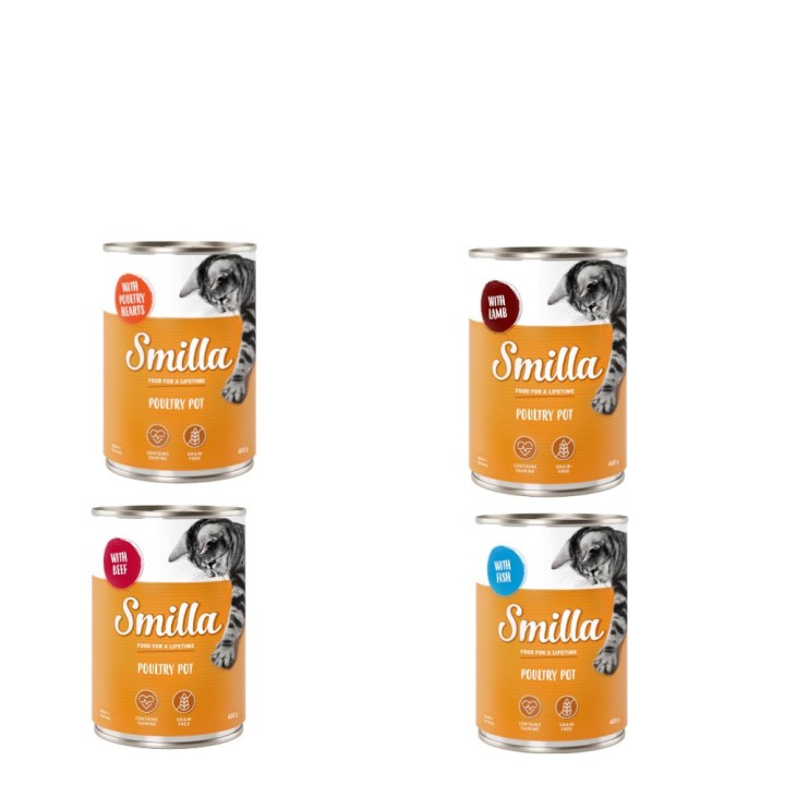 Smilla Geflügeltöpfchen 6 x 400 g - Mixpaket (4 Sorten)