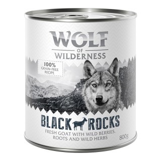 Wolf of Wilderness Adult - Single Protein 6 x 800 g  - Black Rocks - Ziege