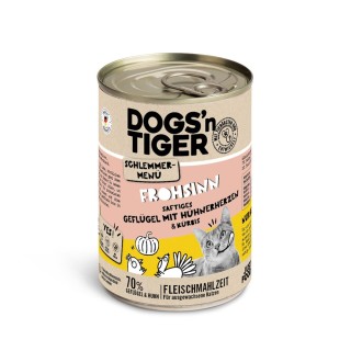 Dogs'n Tiger Schlemmermenü 6 x 400 g - Geflügel mit Huhn