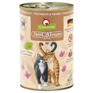 GranataPet DeliCatessen 6 x 400 g - Truthahn & Fasan