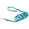 Molly &amp, Stitch Butter 3x verstellbare Leder Hundeleine [Fiji Blue/Silber - 2 m x 16 mm]