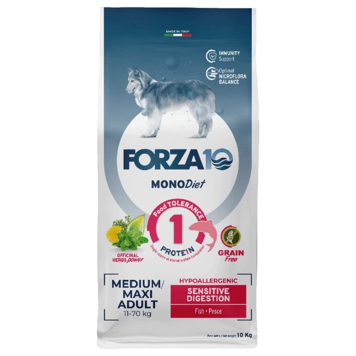 Forza 10 Diet Mono Medium & Large Sensitive Digestion mit Fisch - 10 kg