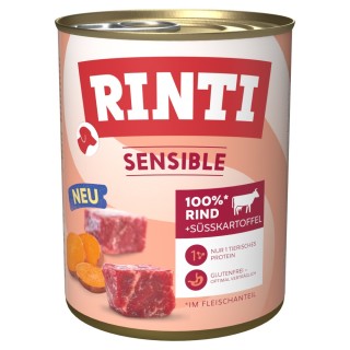 RINTI Sensible 6 x 800 g - Rind & Süsskartoffel