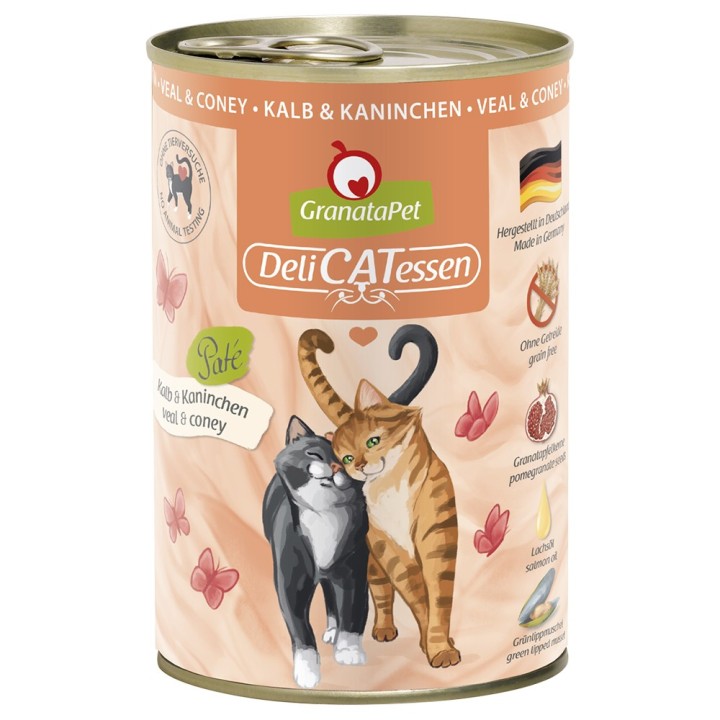 GranataPet DeliCatessen 6 x 400 g - Kalb & Kaninchen