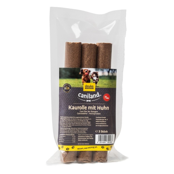 Caniland Kaurolle mit Huhn - Sparpaket: 2 x 3 Stück (360 g)