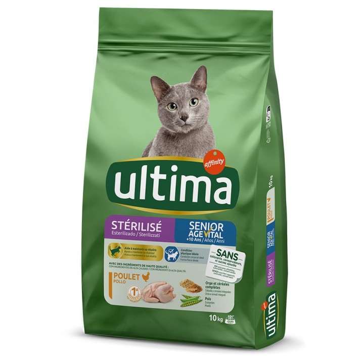 Ultima Cat Sterilized Senior Huhn - 10 kg