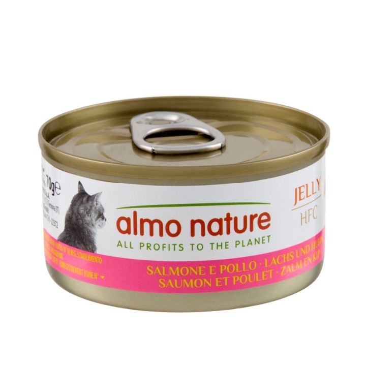Almo Nature HFC Natural 6 x 70 g - Lachs mit Huhn in Gelee