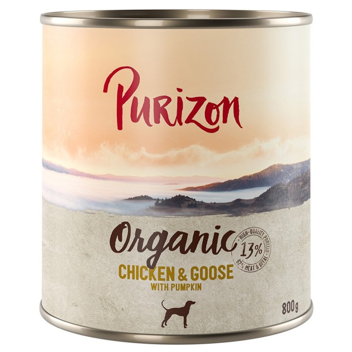 Purizon Organic 6 x 800 g - Huhn und Gans mit Kürbis