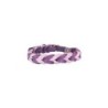 Trendfährte Hundehalsband Leder geflochten [Flieder/Traube - XXS: ca. 23-30 cm]